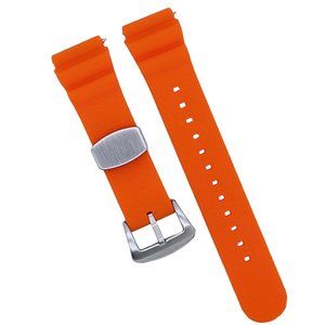 Orange Silicone Watch Strap 18/20/22MM